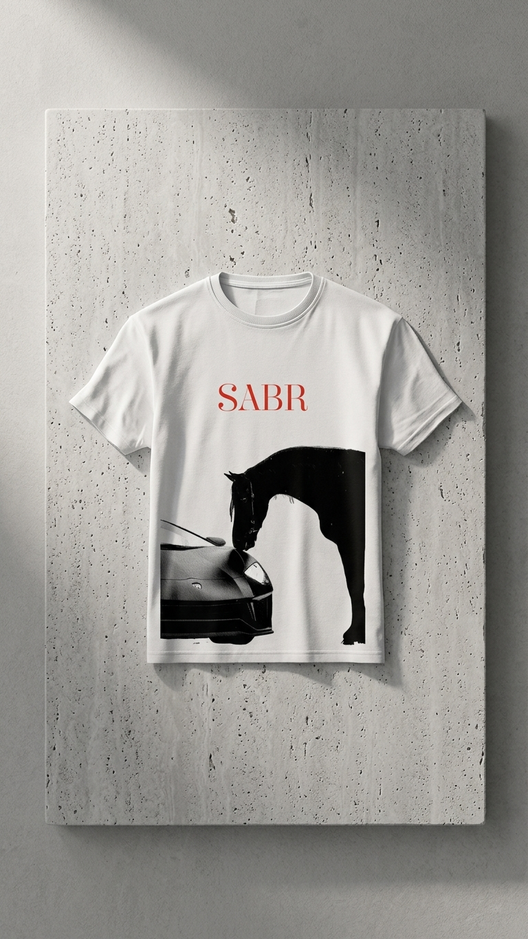 SABR – Black Lambo & Horse Oversized Tee